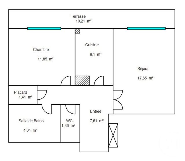 Appartement F2 à vendre - 2 pièces - 52.02 m2 - CAGNES SUR MER - 06 - PROVENCE-ALPES-COTE-D-AZUR - Century 21 Villas D'Azur