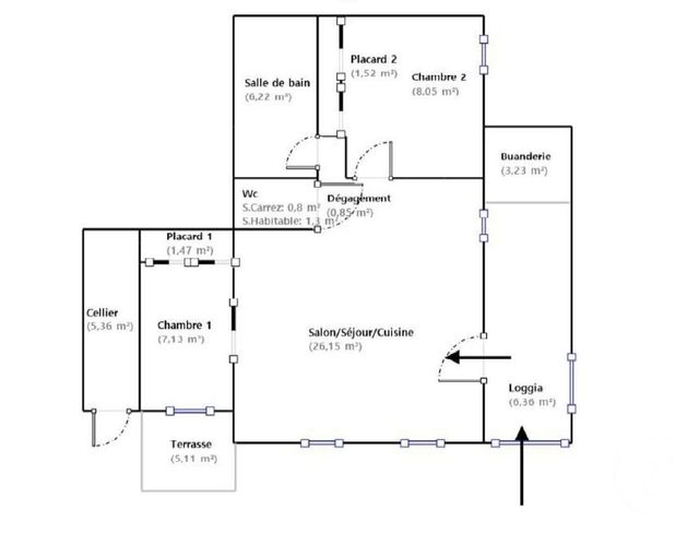 Appartement F3 à vendre - 3 pièces - 58.0 m2 - ST PAUL DE VENCE - 06 - PROVENCE-ALPES-COTE-D-AZUR - Century 21 Villas D'Azur