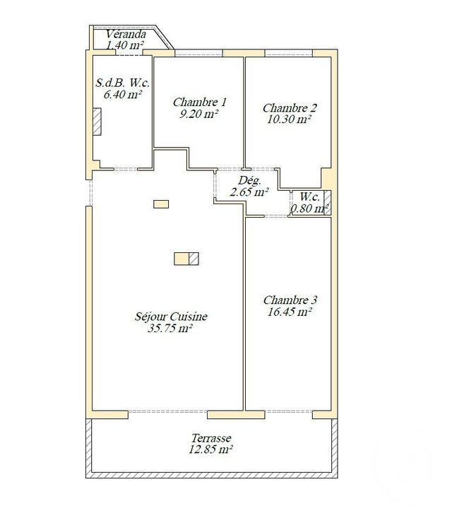 Appartement F4 à vendre - 4 pièces - 82.95 m2 - CAGNES SUR MER - 06 - PROVENCE-ALPES-COTE-D-AZUR - Century 21 Villas D'Azur