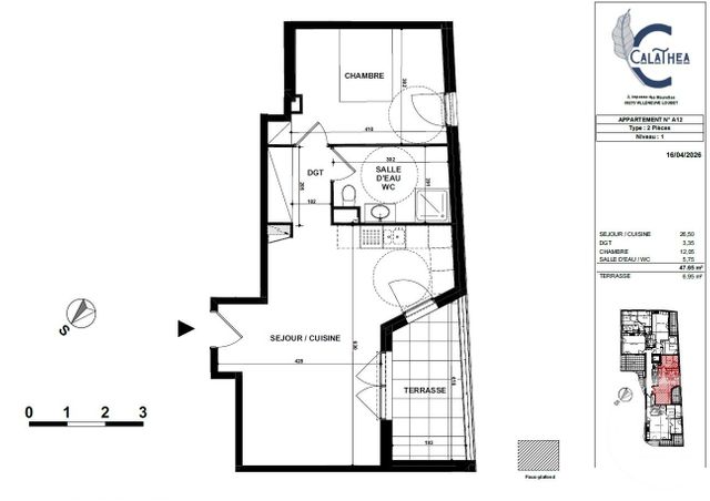 Appartement F2 à vendre - 2 pièces - 47.65 m2 - VILLENEUVE LOUBET - 06 - PROVENCE-ALPES-COTE-D-AZUR - Century 21 Villas D'Azur