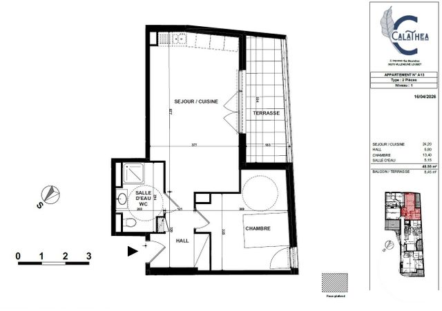 Appartement F2 à vendre - 2 pièces - 48.55 m2 - VILLENEUVE LOUBET - 06 - PROVENCE-ALPES-COTE-D-AZUR - Century 21 Villas D'Azur