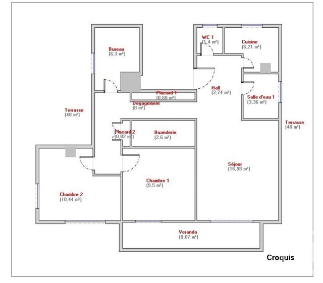 Appartement T3 à vendre - 3 pièces - 70.0 m2 - NICE - 06 - PROVENCE-ALPES-COTE-D-AZUR - Century 21 Villas D'Azur