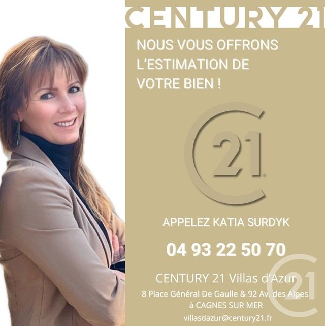 Appartement F2 à vendre - 2 pièces - 25.8 m2 - CAGNES SUR MER - 06 - PROVENCE-ALPES-COTE-D-AZUR - Century 21 Villas D'Azur