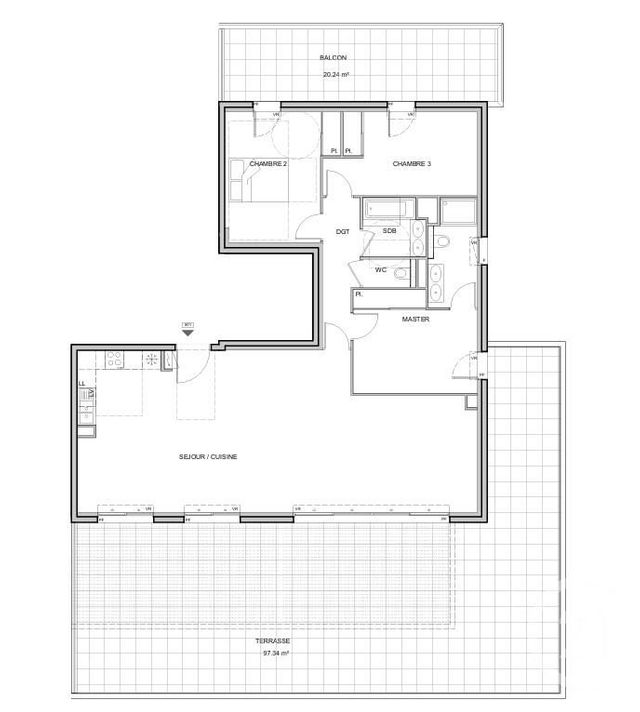 Appartement F4 à vendre - 4 pièces - 113.38 m2 - VILLENEUVE LOUBET - 06 - PROVENCE-ALPES-COTE-D-AZUR - Century 21 Villas D'Azur