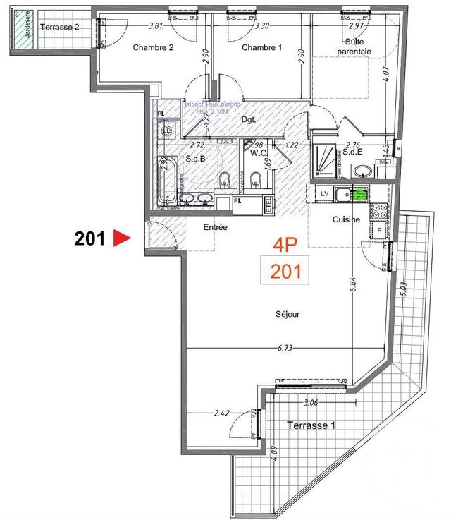 Appartement F4 à vendre - 4 pièces - 84.71 m2 - CAGNES SUR MER - 06 - PROVENCE-ALPES-COTE-D-AZUR - Century 21 Villas D'Azur