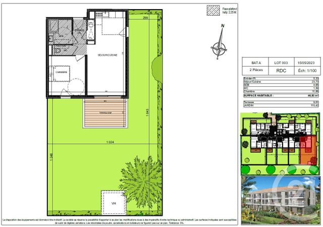 Appartement T2 à vendre - 2 pièces - 46.93 m2 - ANTIBES - 06 - PROVENCE-ALPES-COTE-D-AZUR - Century 21 Villas D'Azur