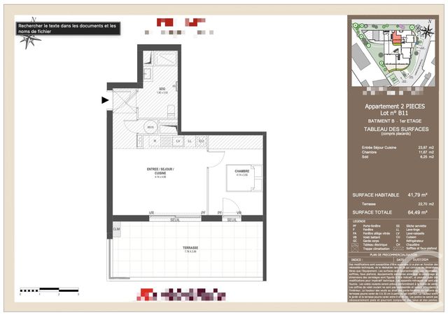 Appartement T2 à vendre - 2 pièces - 41.79 m2 - VILLENEUVE LOUBET - 06 - PROVENCE-ALPES-COTE-D-AZUR - Century 21 Villas D'Azur