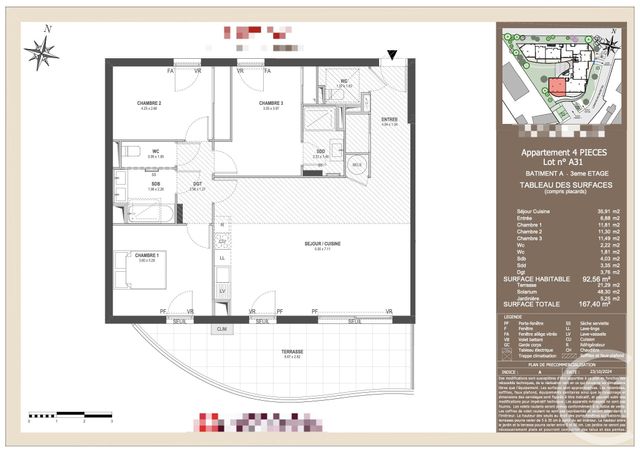 Appartement T3 à vendre - 4 pièces - 92.56 m2 - VILLENEUVE LOUBET - 06 - PROVENCE-ALPES-COTE-D-AZUR - Century 21 Villas D'Azur