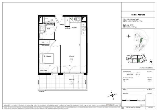 Afficher la photo en grand Appartement à vendre - 2 pièces - 44.84 m2 - ST LAURENT DU VAR - 06 - PROVENCE-ALPES-COTE-D-AZUR - Century 21 Villas D'Azur