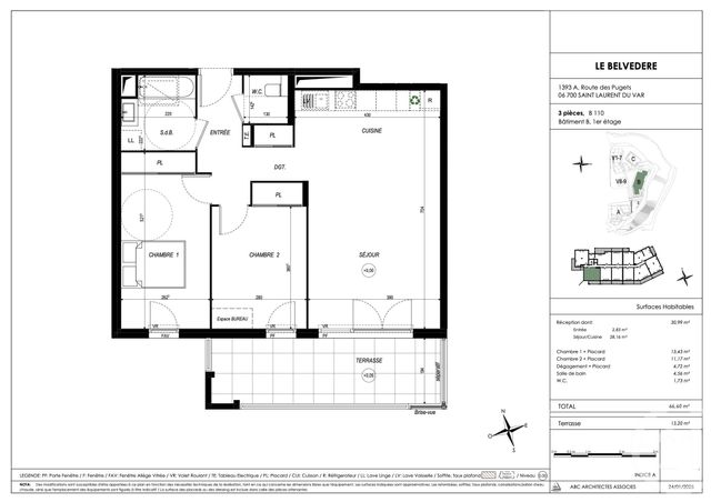 Appartement à vendre - 3 pièces - 66.6 m2 - ST LAURENT DU VAR - 06 - PROVENCE-ALPES-COTE-D-AZUR - Century 21 Villas D'Azur