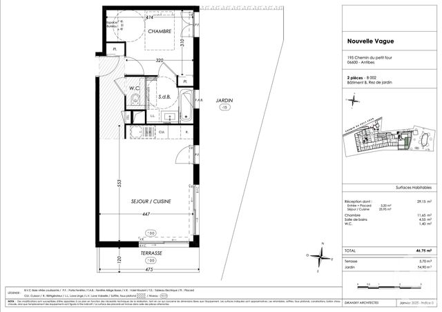 Appartement T2 à vendre - 2 pièces - 46.75 m2 - ANTIBES - 06 - PROVENCE-ALPES-COTE-D-AZUR - Century 21 Villas D'Azur