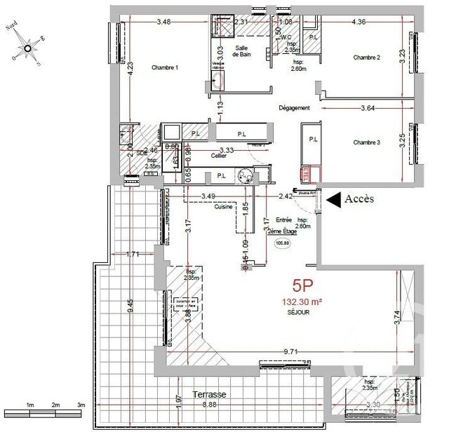 Appartement F4 à vendre - 4 pièces - 132.0 m2 - ST LAURENT DU VAR - 06 - PROVENCE-ALPES-COTE-D-AZUR - Century 21 Villas D'Azur