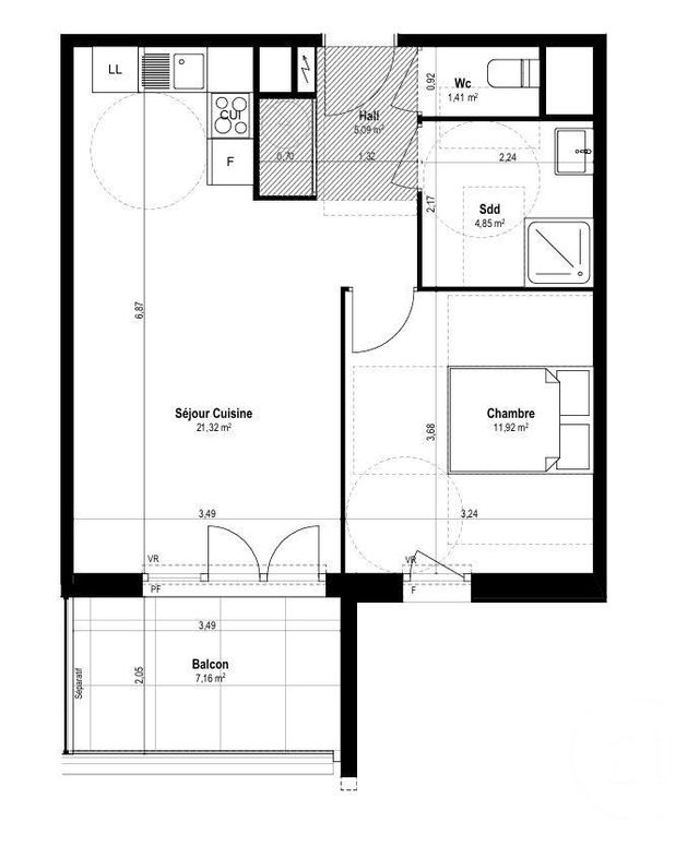 Appartement F3 à vendre - 3 pièces - 62.87 m2 - ST LAURENT DU VAR - 06 - PROVENCE-ALPES-COTE-D-AZUR - Century 21 Villas D'Azur