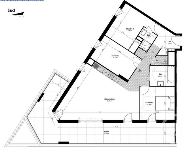 Appartement F3 à vendre - 4 pièces - 88.01 m2 - ST LAURENT DU VAR - 06 - PROVENCE-ALPES-COTE-D-AZUR - Century 21 Villas D'Azur