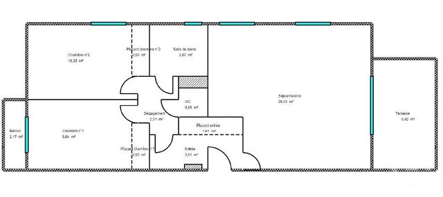 Appartement F3 à louer - 3 pièces - 62.83 m2 - CAGNES SUR MER - 06 - PROVENCE-ALPES-COTE-D-AZUR - Century 21 Villas D'Azur