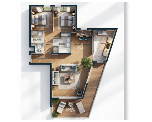 Appartement T4 à vendre - 4 pièces - 79.5 m2 - CAGNES SUR MER - 06 - PROVENCE-ALPES-COTE-D-AZUR - Century 21 Villas D'Azur