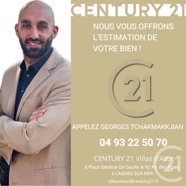 Appartement F3 à vendre - 3 pièces - 55.62 m2 - CAGNES SUR MER - 06 - PROVENCE-ALPES-COTE-D-AZUR - Century 21 Villas D'Azur